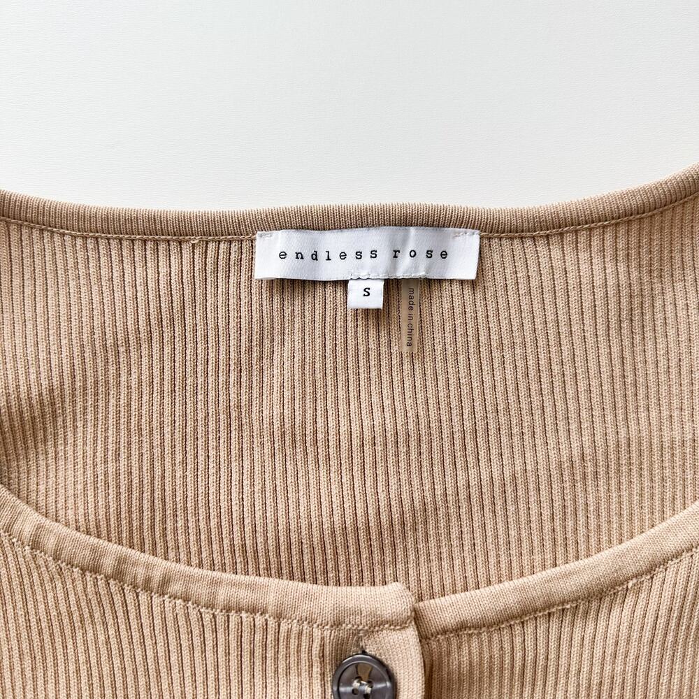 Endless Rose Ribbed Cropped Button Cardigan - Picture 3 of 6